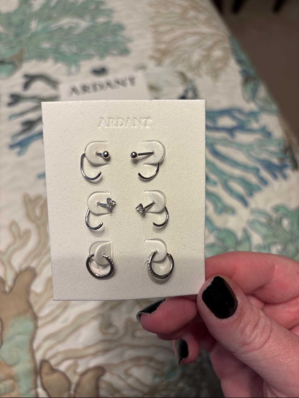 New!! Ardant Silver Tone Earring Set - 3 Full Pair - Picture 2 of 4